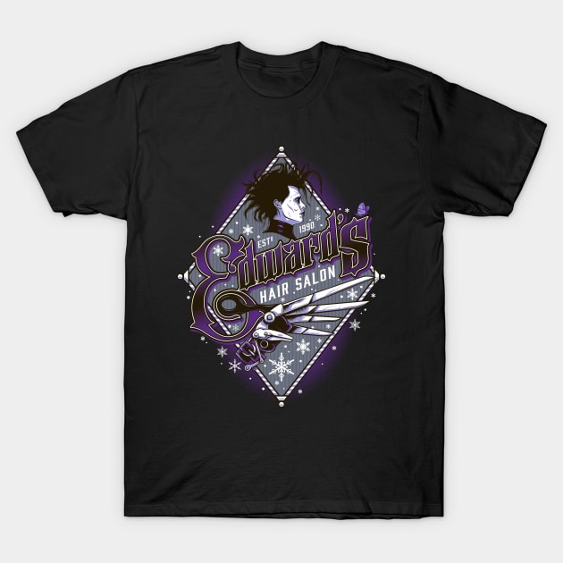 Edward's Salon - Goth Hairdresser - Barber Shop T-Shirt by Nemons